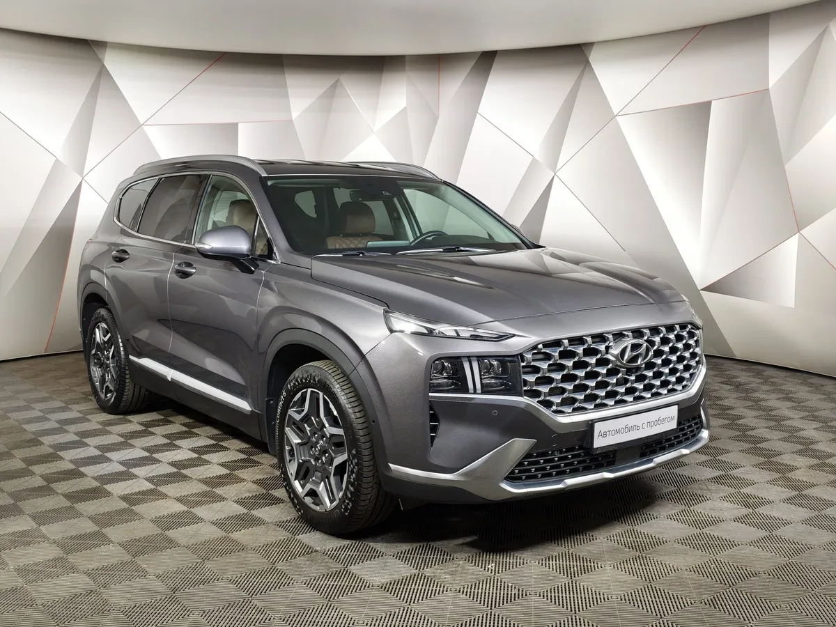 Hyundai Santa Fe 2.2 CRDi AWD 8AT (200 л.с.) High-Tech Серый в АВИЛОН. Слайд №3