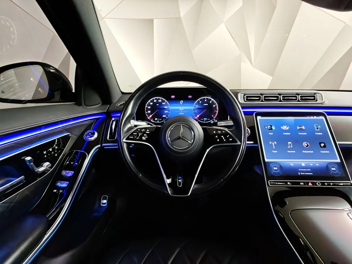 Mercedes-Benz S-Класс S 580 9G-Tronic 4Matic (503 л.с.) Черный в АВИЛОН. Слайд №19