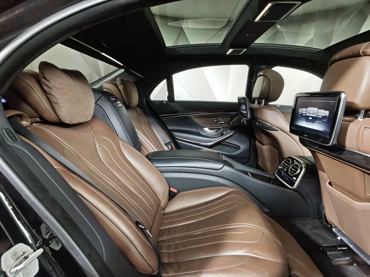 Mercedes-Benz S-Класс S 500 7G-Tronic Plus 4Matic длинная база (455 л.с.) Черный в АВИЛОН. Слайд №15