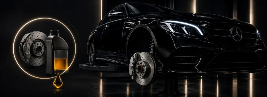 Диагностика тормозной системы Mercedes-Benz и замена тормозной жидкости за 1₽