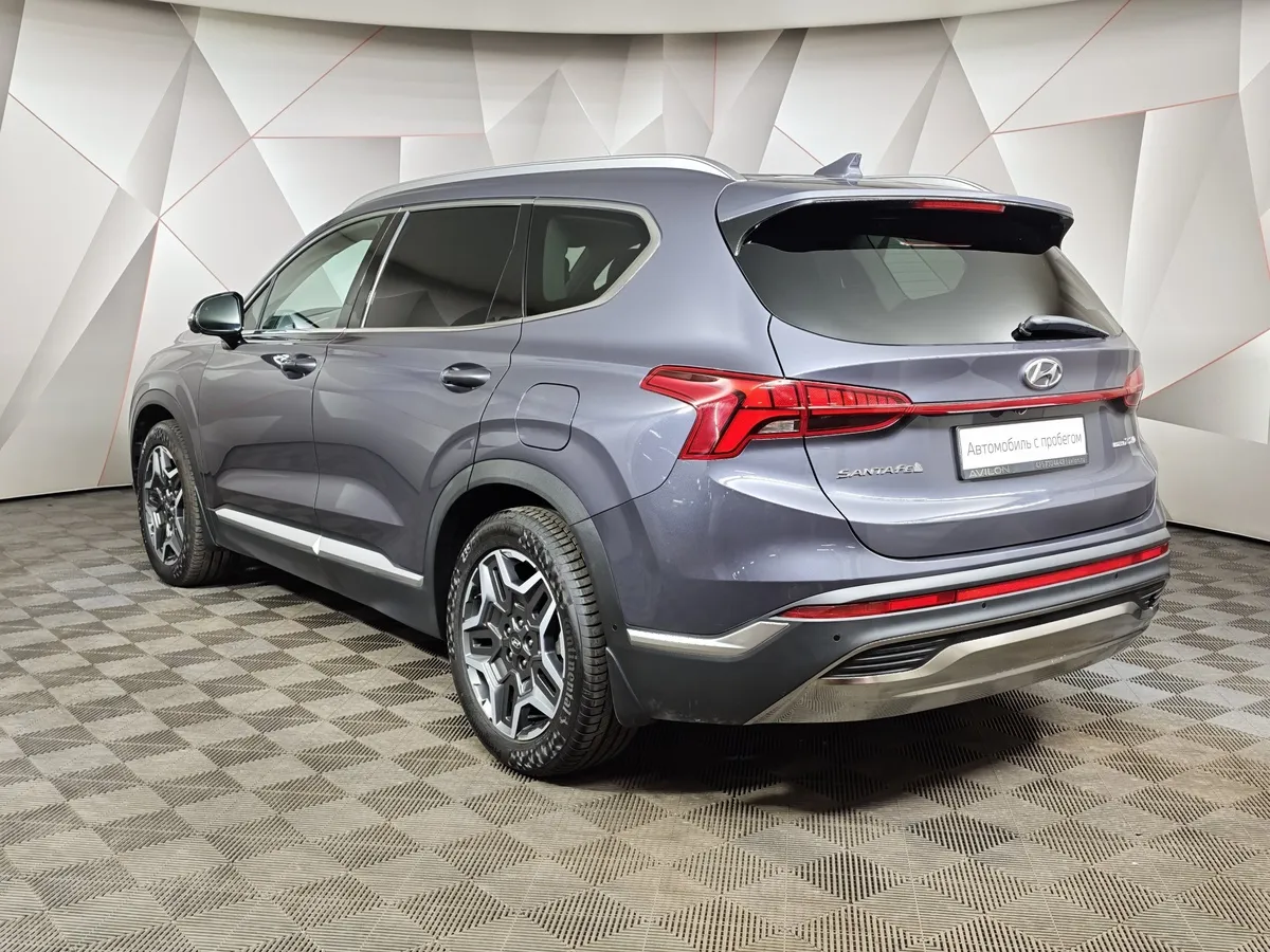 Hyundai Santa Fe 2.2 CRDi AWD 8AT (200 л.с.) High-Tech Синий в АВИЛОН. Слайд №4