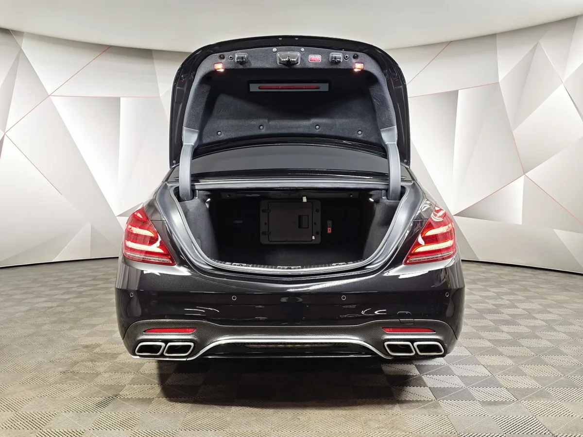 Mercedes-Benz S-Класс S 63 AMG 4Matic Speedshift Plus 7G-Tronic длинная база (585 л.с.) Черный в АВИЛОН. Слайд №12
