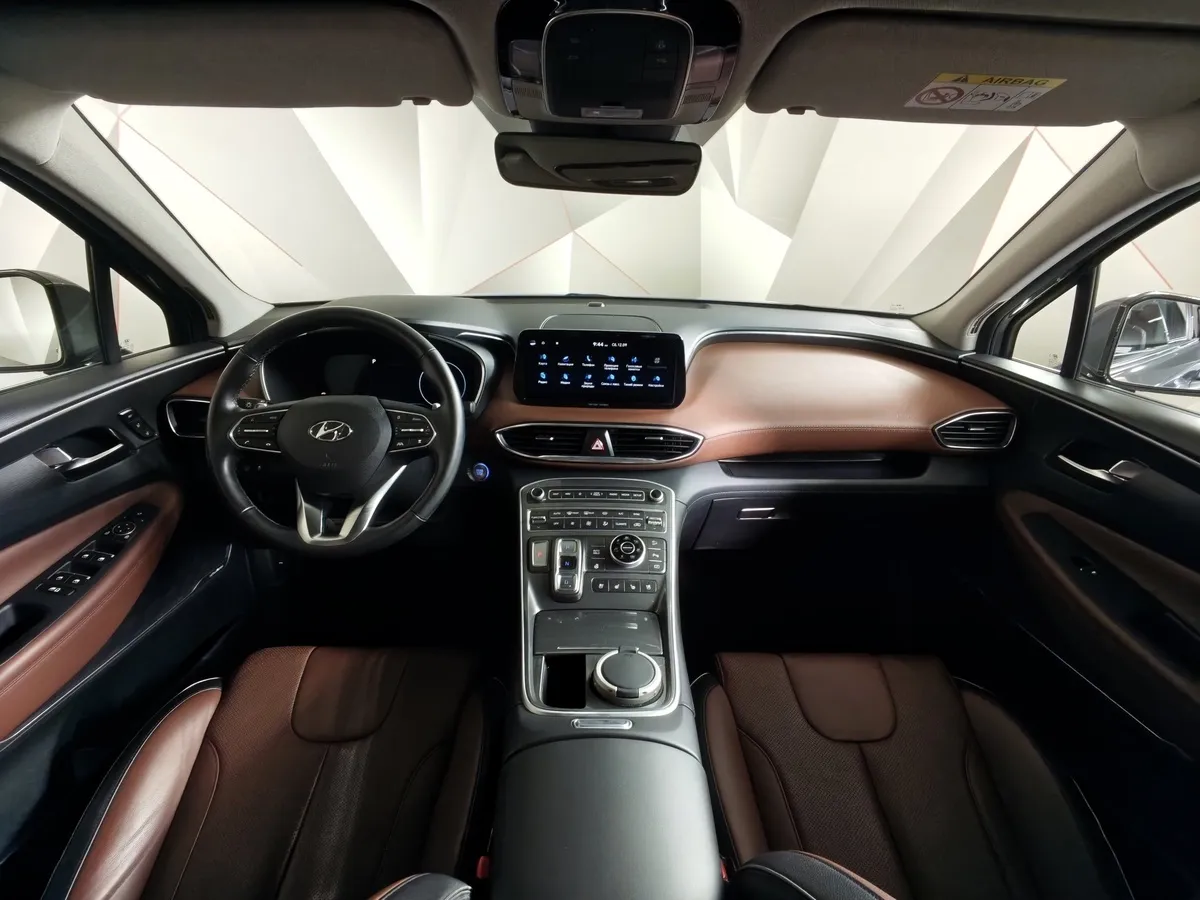Hyundai Santa Fe 2.2 CRDi AWD 8AT (200 л.с.) High-Tech Серый в АВИЛОН. Слайд №14
