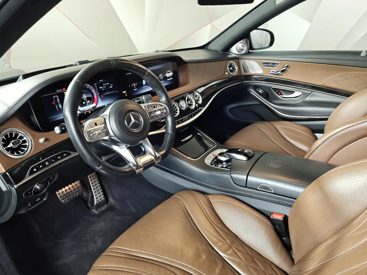 Mercedes-Benz S-Класс S 63 AMG 4Matic Speedshift Plus 7G-Tronic длинная база (585 л.с.) Черный в АВИЛОН. Слайд №19