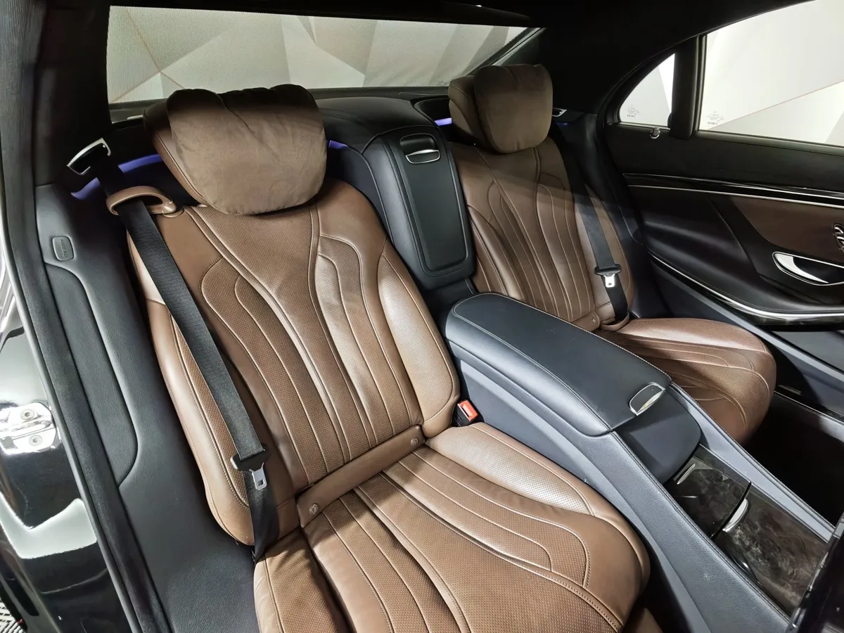 Mercedes-Benz S-Класс S 500 7G-Tronic Plus 4Matic длинная база (455 л.с.) Черный в АВИЛОН. Слайд №16