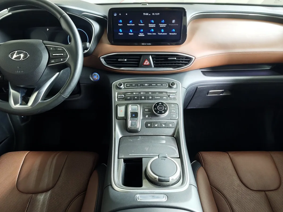 Hyundai Santa Fe 2.2 CRDi AWD 8AT (200 л.с.) High-Tech Серый в АВИЛОН. Слайд №15