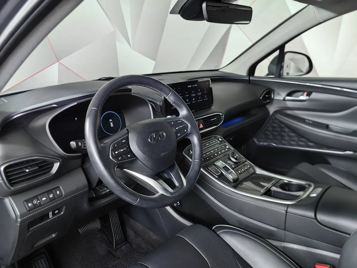 Hyundai Santa Fe 2.2 CRDi AWD 8AT (200 л.с.) High-Tech Синий в АВИЛОН. Слайд №19