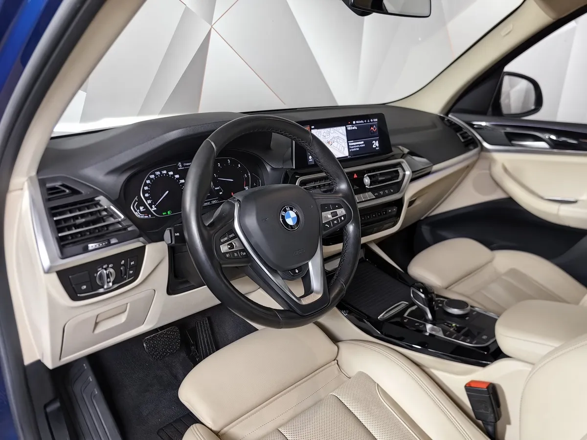 BMW X3 xDrive20d AT (190 л.с.) Lifestyle Синий в АВИЛОН. Слайд №12