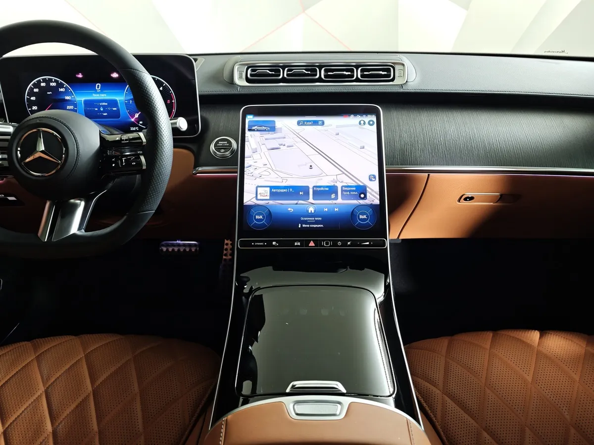 Mercedes-Benz S-Класс S 400 d 9G-Tronic 4Matic (330 л.с.) Premium Черный в АВИЛОН. Слайд №15