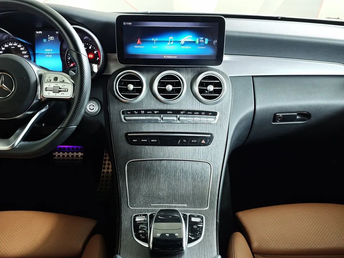 Mercedes-Benz C-Класс C 200 9G-TRONIC 4MATIC (190 л.с.) Sport Белый в АВИЛОН. Слайд №14