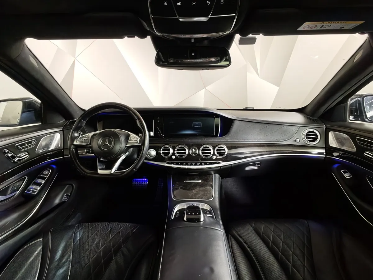 Mercedes-Benz S-Класс S 500 7G-Tronic Plus 4Matic длинная база (455 л.с.) Черный в АВИЛОН. Слайд №13