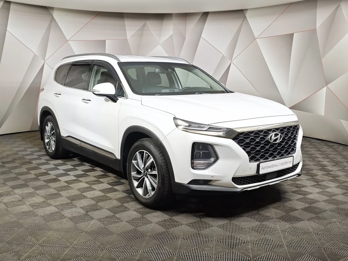 Hyundai Santa Fe 2.4 (188 л.с.) - 6AT Premier Белый в АВИЛОН. Слайд №3