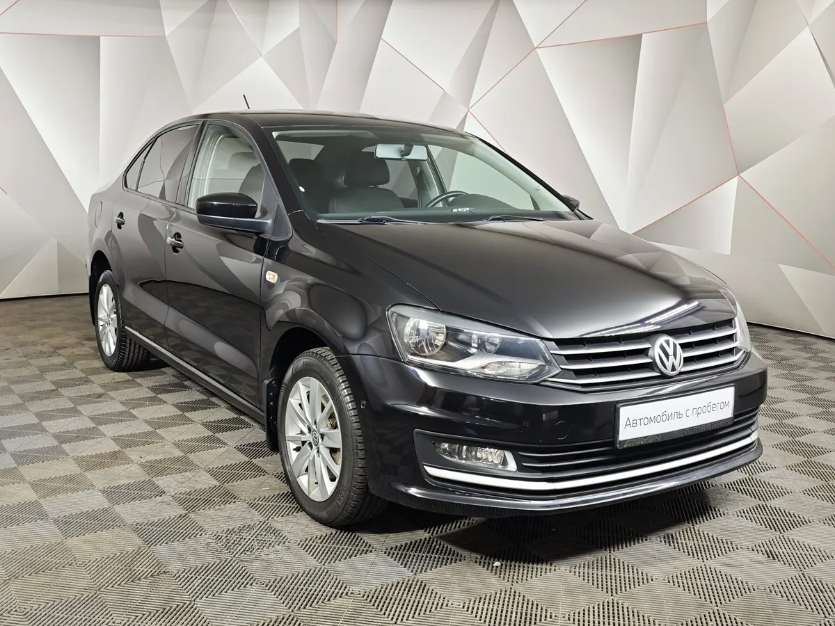 Volkswagen Polo 1.6 MPI AT (110 л.с.) Drive Черный в АВИЛОН. Слайд №3