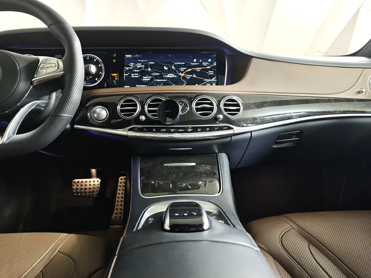 Mercedes-Benz S-Класс S 500 7G-Tronic Plus 4Matic длинная база (455 л.с.) Черный в АВИЛОН. Слайд №14