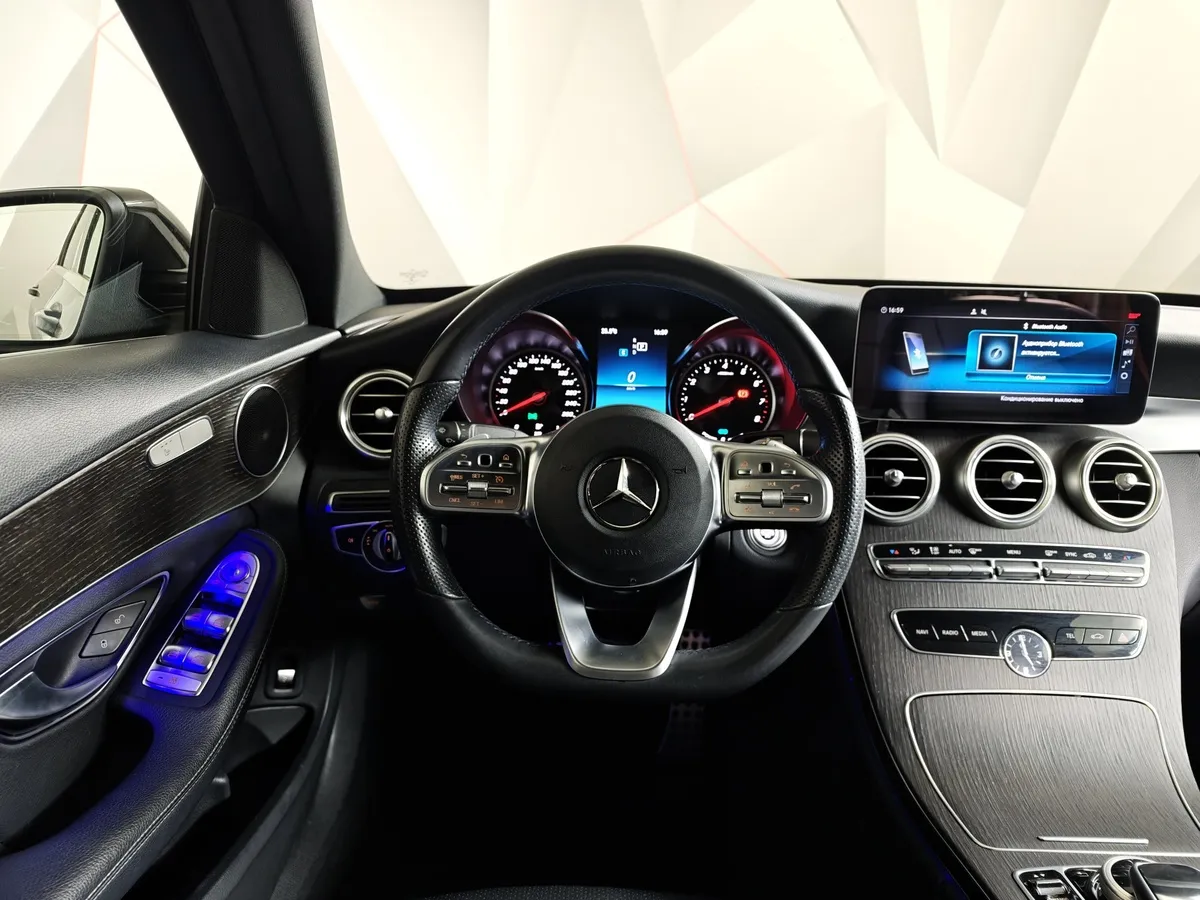 Mercedes-Benz C-Класс C 200 9G-TRONIC 4MATIC (190 л.с.) Sport Черный в АВИЛОН. Слайд №20
