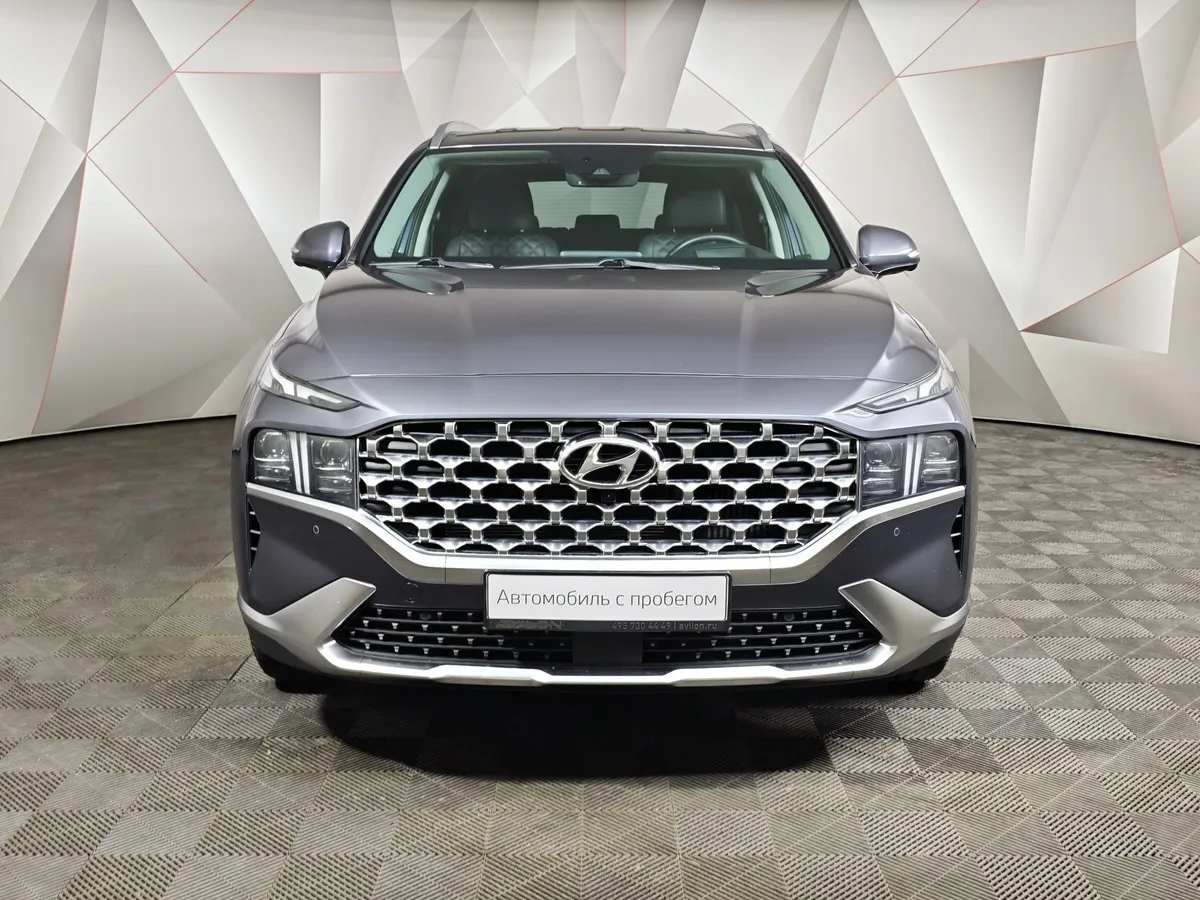 Hyundai Santa Fe 2.2 CRDi AWD 8AT (200 л.с.) High-Tech Синий в АВИЛОН. Слайд №7