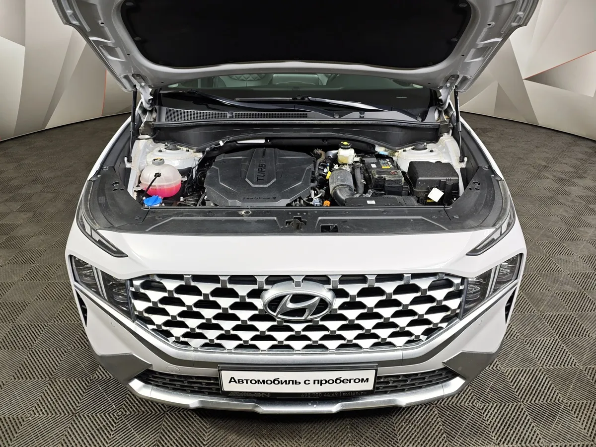 Hyundai Santa Fe 2.2 CRDi AWD 8AT (200 л.с.) Prestige Белый в АВИЛОН. Слайд №11