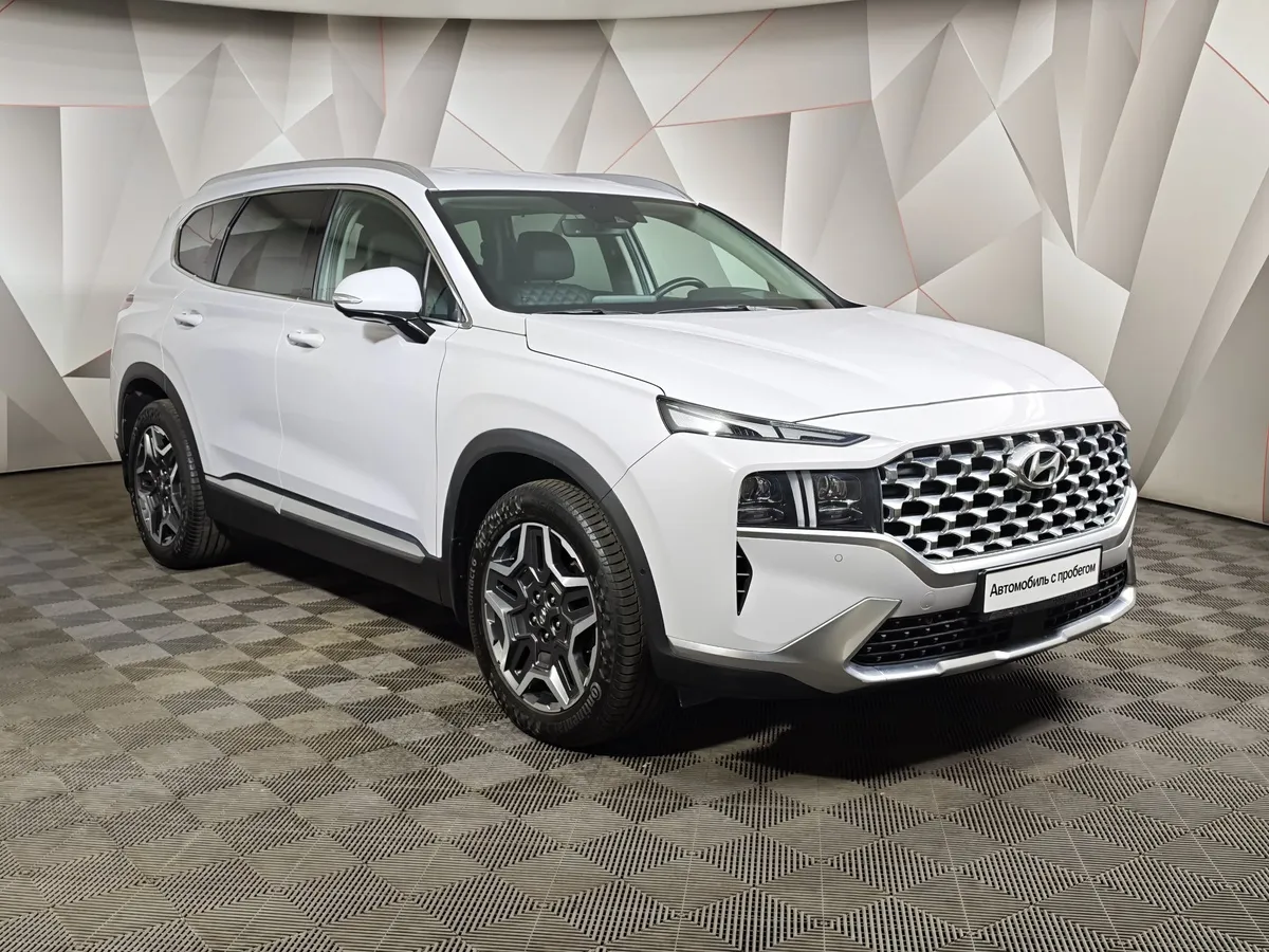 Hyundai Santa Fe 2.2 CRDi AWD 8AT (200 л.с.) High-Tech Белый в АВИЛОН. Слайд №3