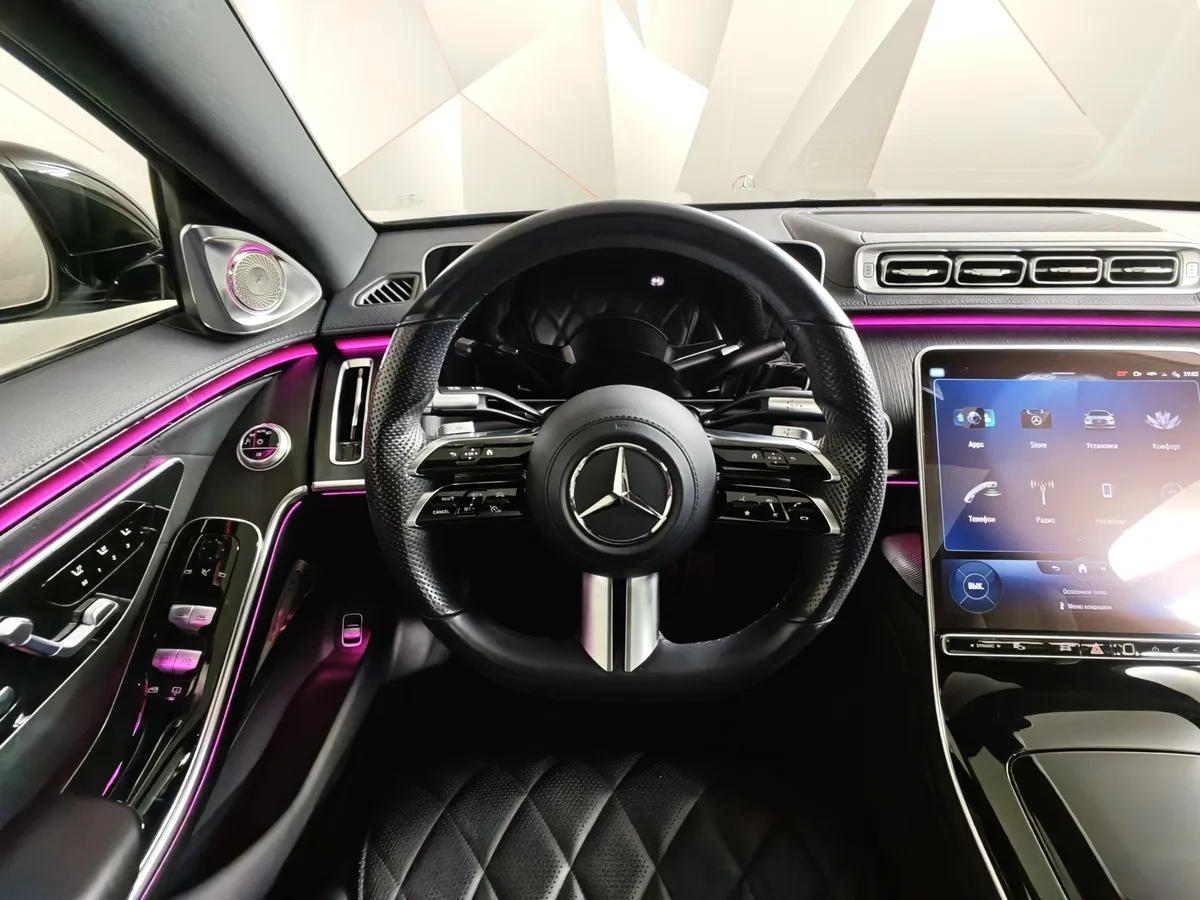 Mercedes-Benz S-Класс S 450 d 9G-TRONIC 4MATIC (330 л.с.) Черный в АВИЛОН. Слайд №20