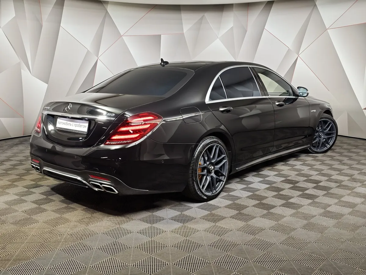 Mercedes-Benz S-Класс S 63 AMG 4Matic Speedshift Plus 7G-Tronic длинная база (585 л.с.) Черный в АВИЛОН. Слайд №2