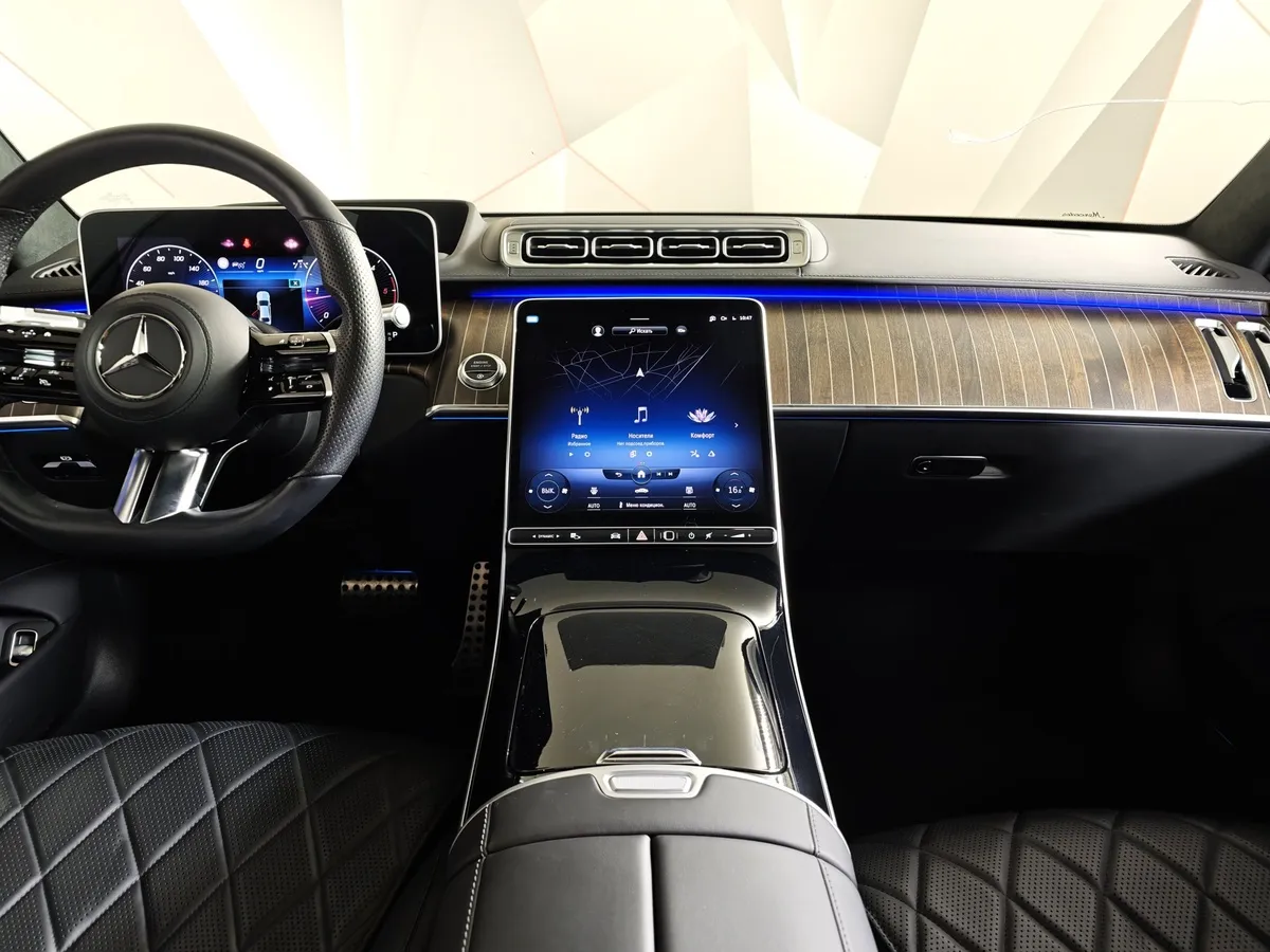 Mercedes-Benz S-Класс S 350 d 9G-Tronic 4Matic (313 л.с.) Черный в АВИЛОН. Слайд №13