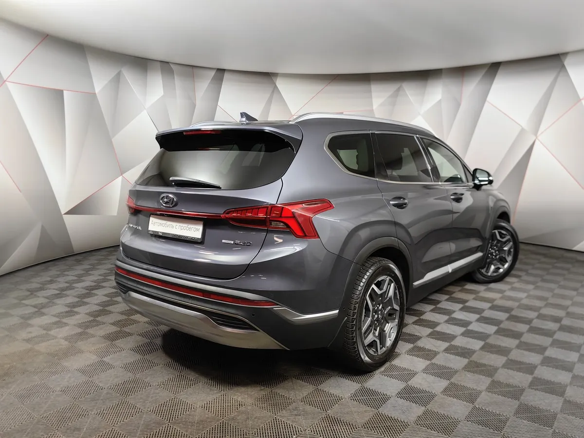 Hyundai Santa Fe 2.2 CRDi AWD 8AT (200 л.с.) High-Tech Синий в АВИЛОН. Слайд №2