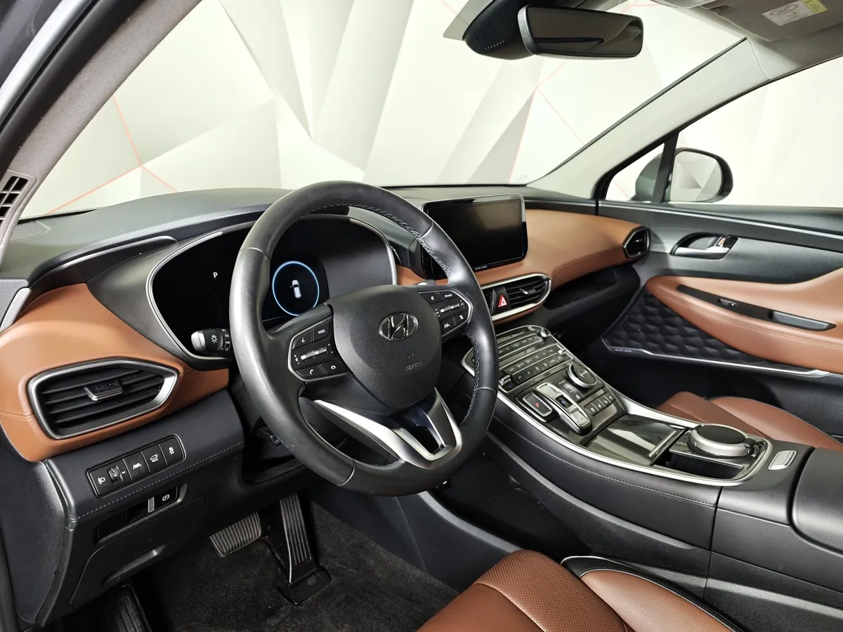 Hyundai Santa Fe 2.2 CRDi AWD 8AT (200 л.с.) High-Tech Серый в АВИЛОН. Слайд №19