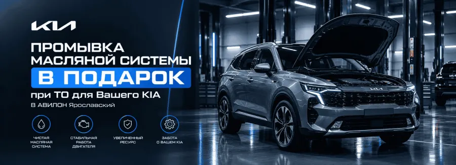 Промывка масляной системы в подарок при ТО для вашего KIA в АВИЛОН Ярославский