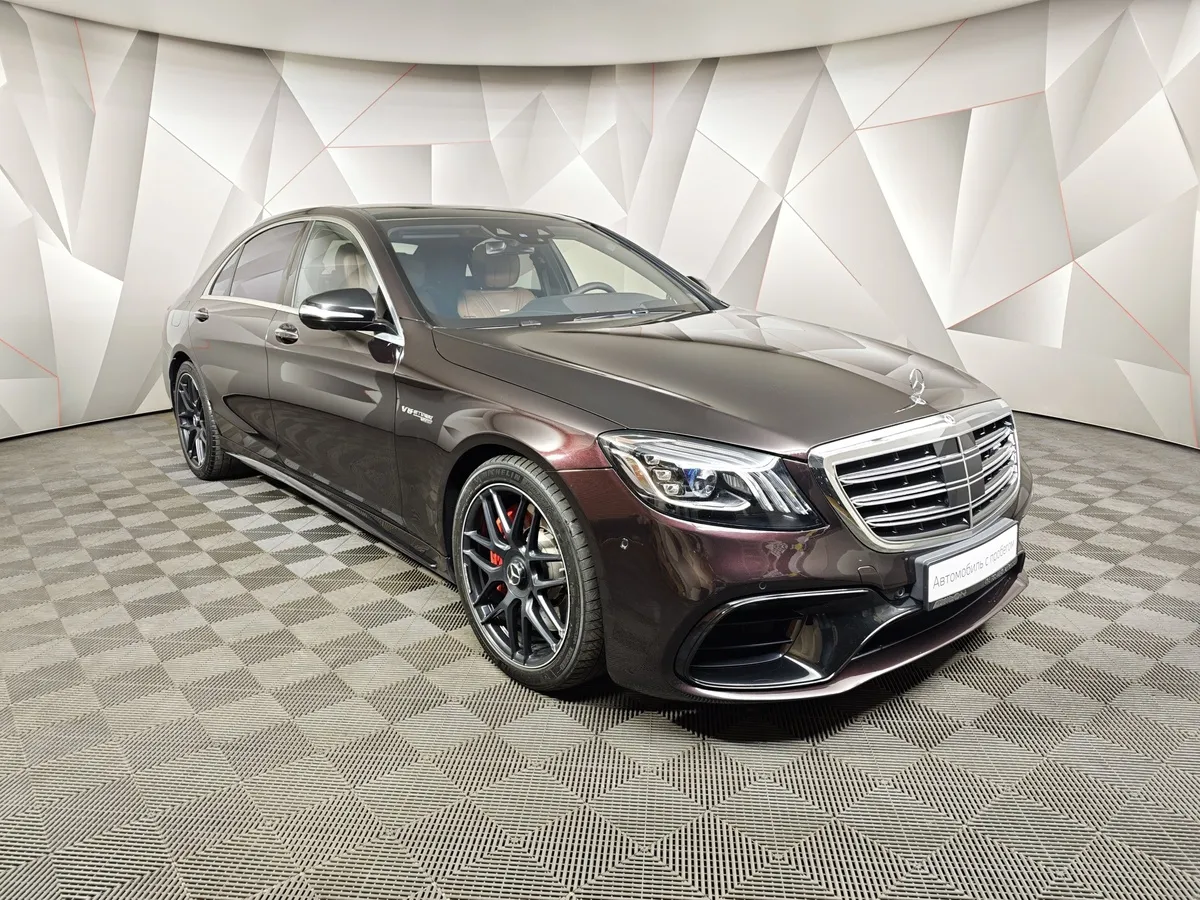 Mercedes-Benz S-Класс S 63 AMG 4Matic Speedshift Plus 7G-Tronic длинная база (585 л.с.) Черный в АВИЛОН. Слайд №3