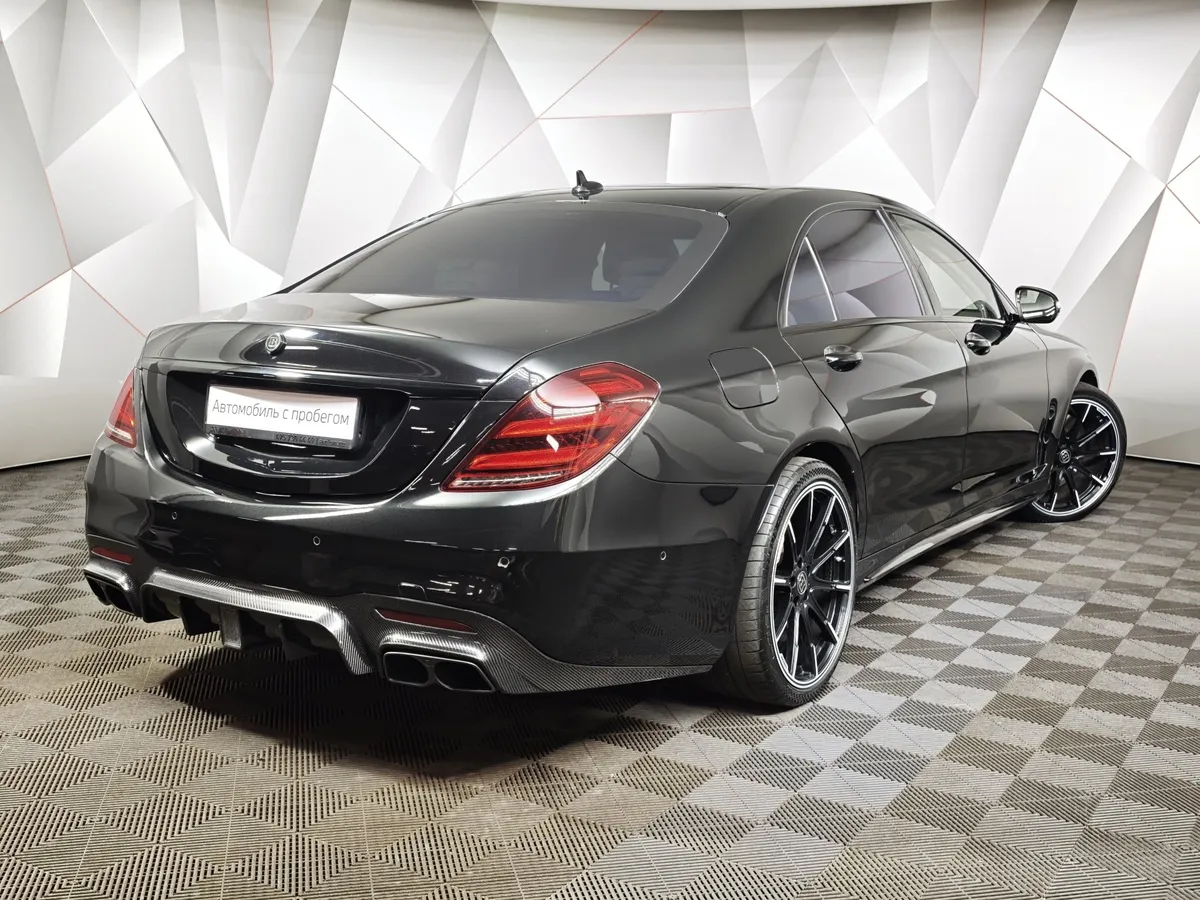 Mercedes-Benz S-Класс S 63 AMG 9G-Tronic 4Matic+ длинная база (612 л.с.) Черный в АВИЛОН. Слайд №2