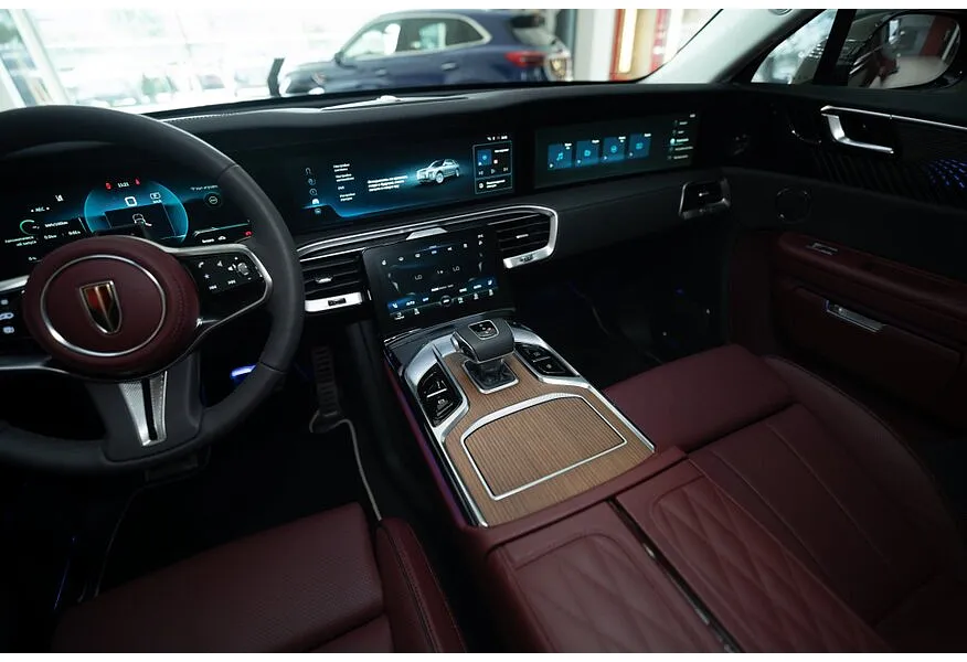 Hongqi E-HS9 AT 4WD (551 л.с.) 6 мест Делюкс Черный в АВИЛОН. Слайд №8