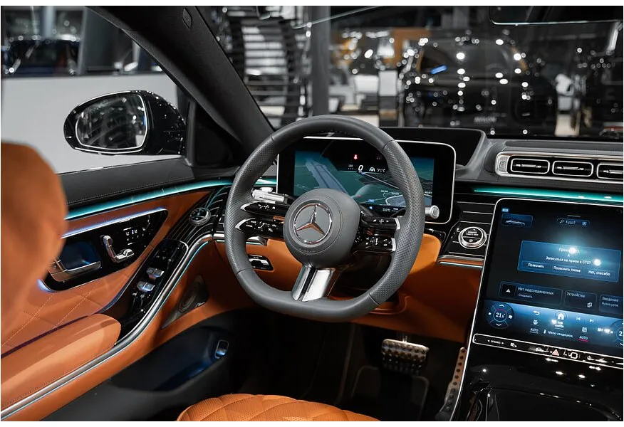 Mercedes-Benz S-Класс S 450 d 9G-TRONIC 4MATIC (330 л.с.) Черный в АВИЛОН. Слайд №18