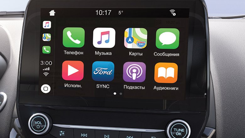 Carplay через блютуз. Форд Экоспорт мультимедиа. C-sync.